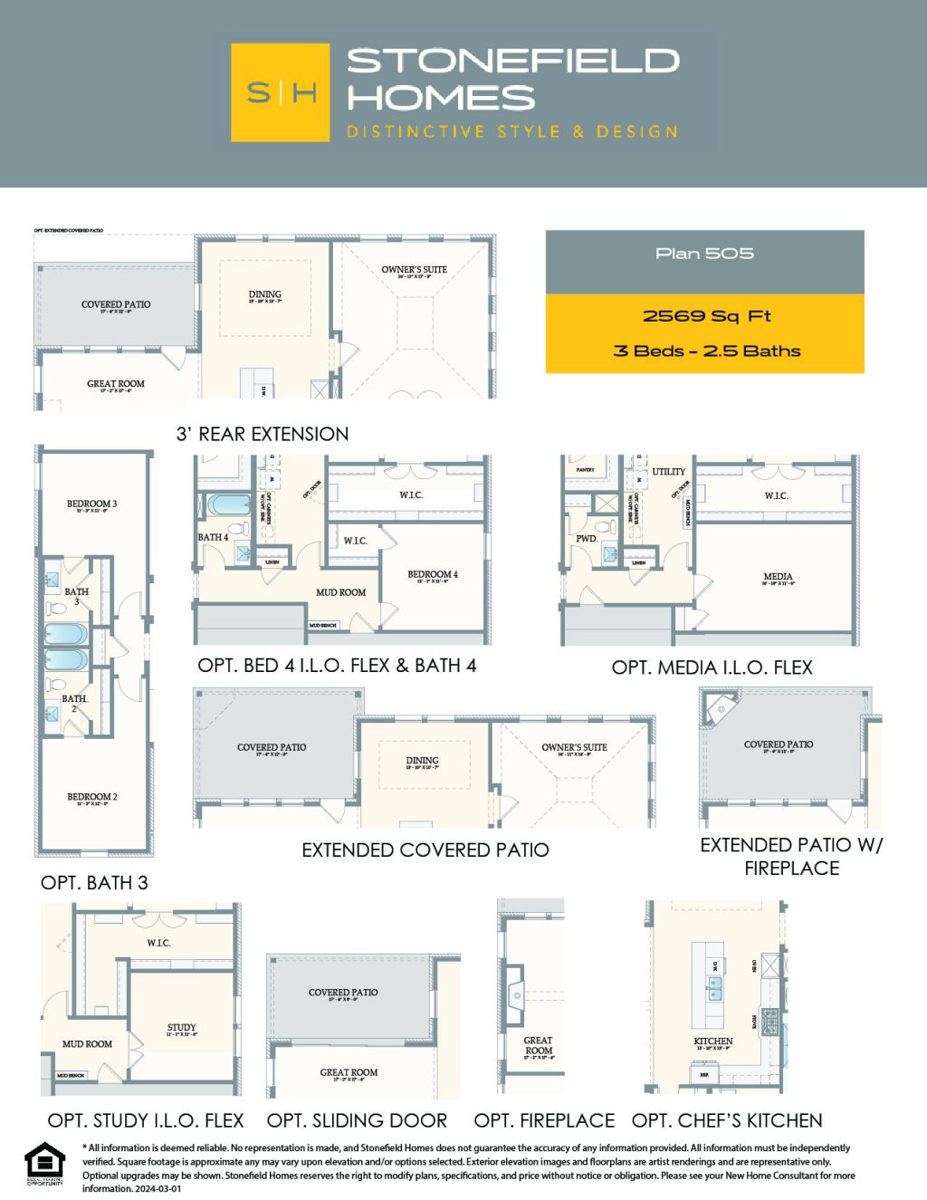 Santorini FL Plan - Single Story House Plans in Houston TX