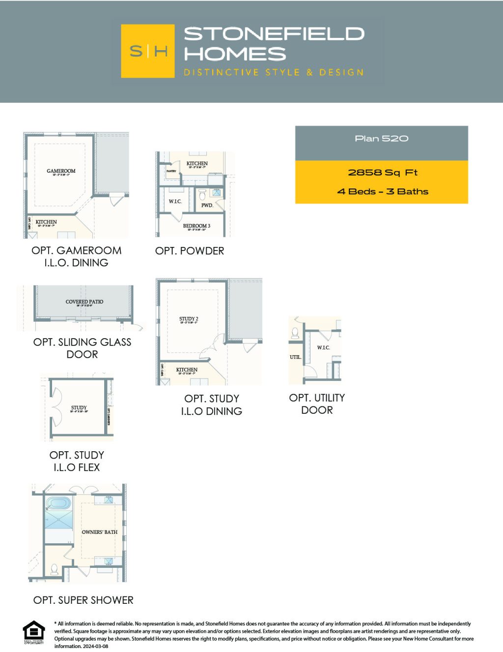 Mykonos Floor Plan - Single Story House Plans in Houston TX